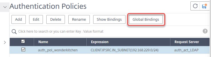 NetScaler: Binding Policies globally