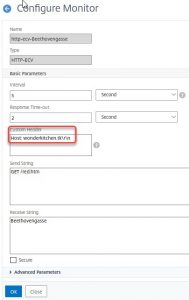 NetScaler HTTP-ECV monitor, sending a custom Host header