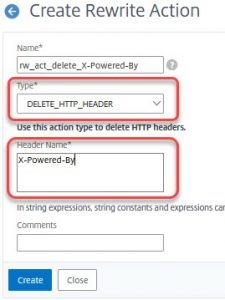 NetScaler: Delete HTTP-Headers
