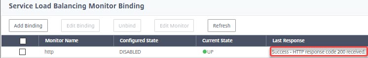 NetScaler Monitor: HTTP monitor