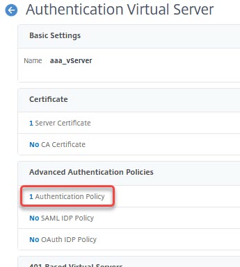 itrix ADC / NetScaler: Binding a next factor (n-factor authentication)