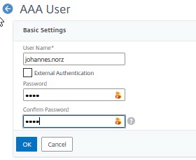 creating a NetScalewr aaa user