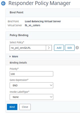 NetScaler: Binding a policy to simplify URLs