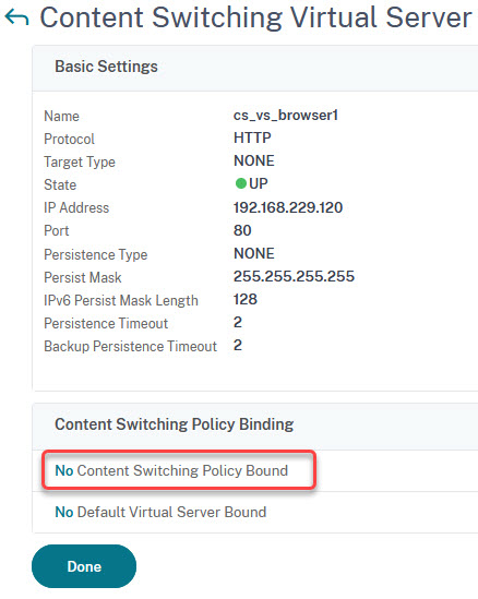 Citrix ADC/NetScaler: Binding content-switching Policies